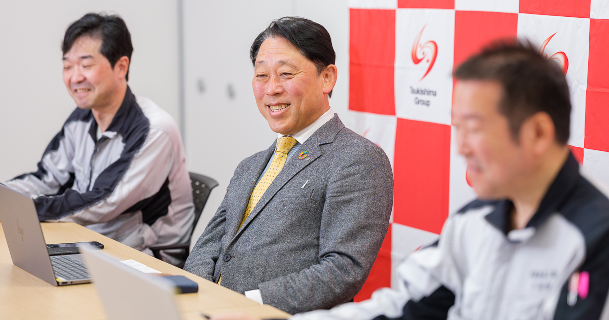 写真：インタビューに応える増田様、海上様、下遠野様